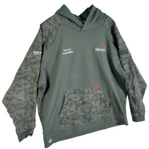 Ariat FR Camo Sleeve Work Hoodie Men's XXL Green Flame-Resistant Fleece Lined